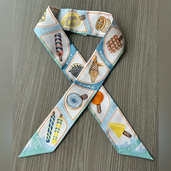 Hermes funny ice cream twilly - Picture 4 of 12